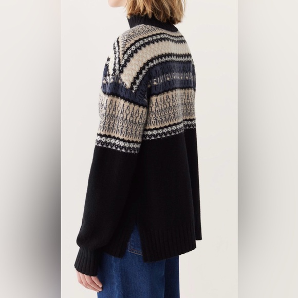 NWT - Frank & Oak Lambswool Fair Isle Mockneck Women’s Sweater - Size S, L - Picture 4 of 12